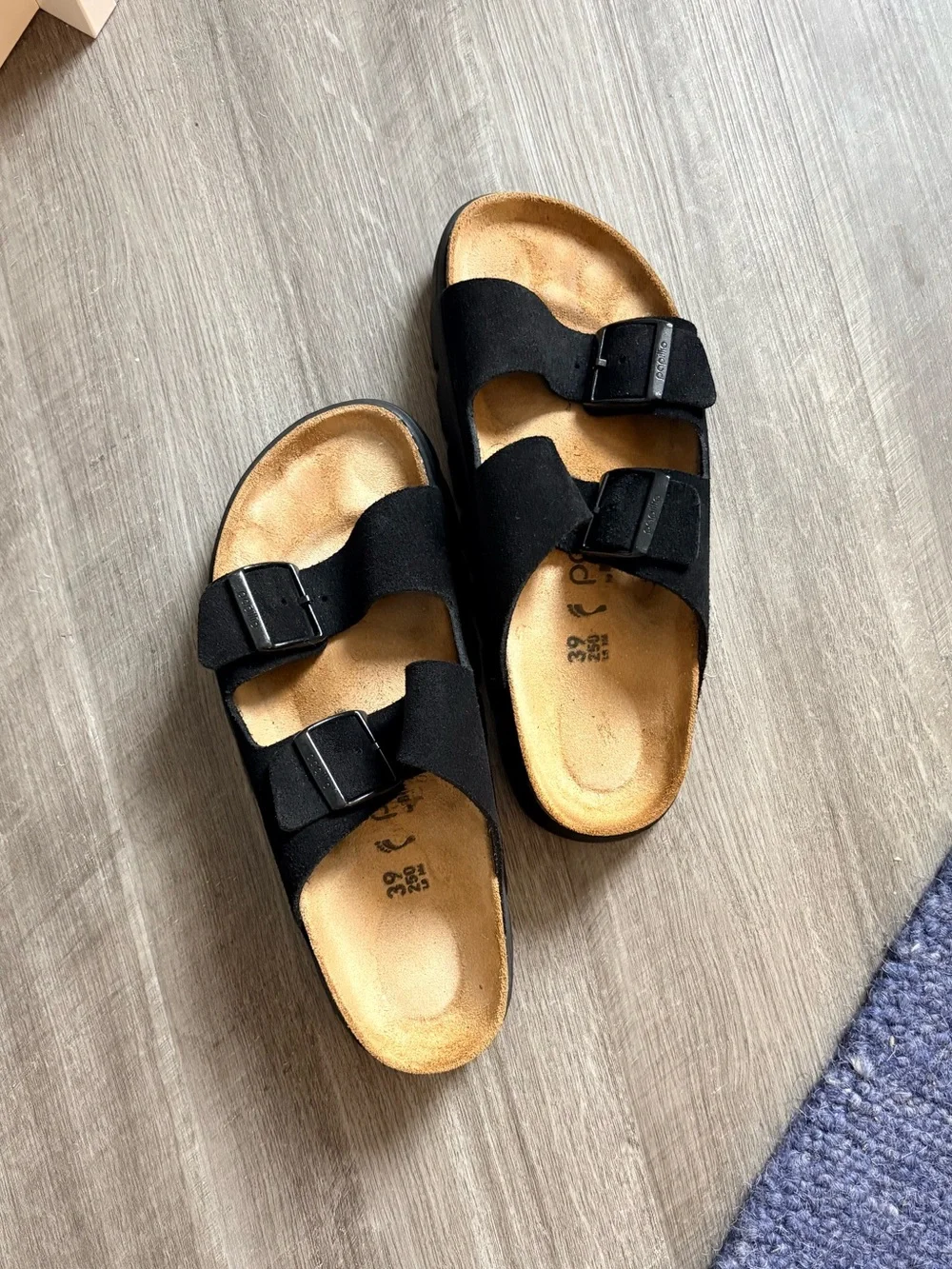 Birkenstock Arizona Chunky in Black Suede - Picture 1 of 9